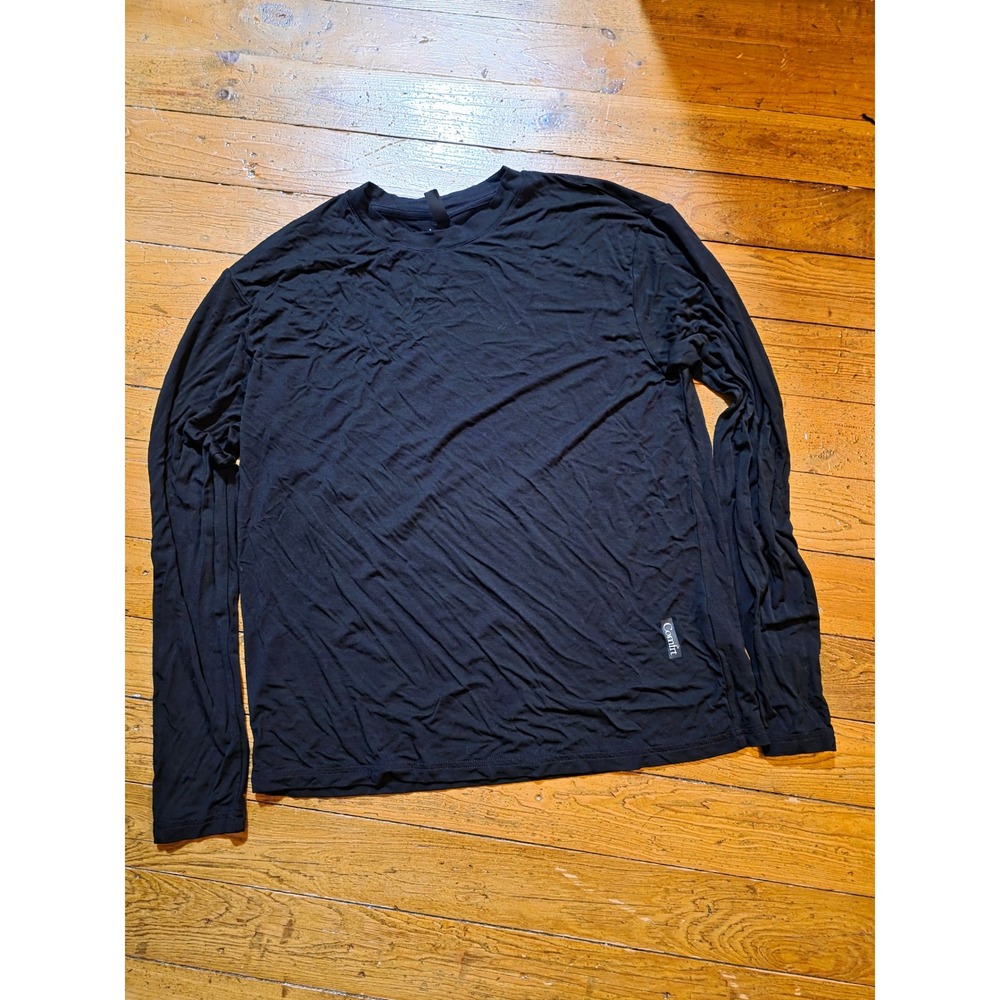 COMFRT Mens Long Sleeve‎ Crewneck T-Shirt Black Size Small Basic Tee